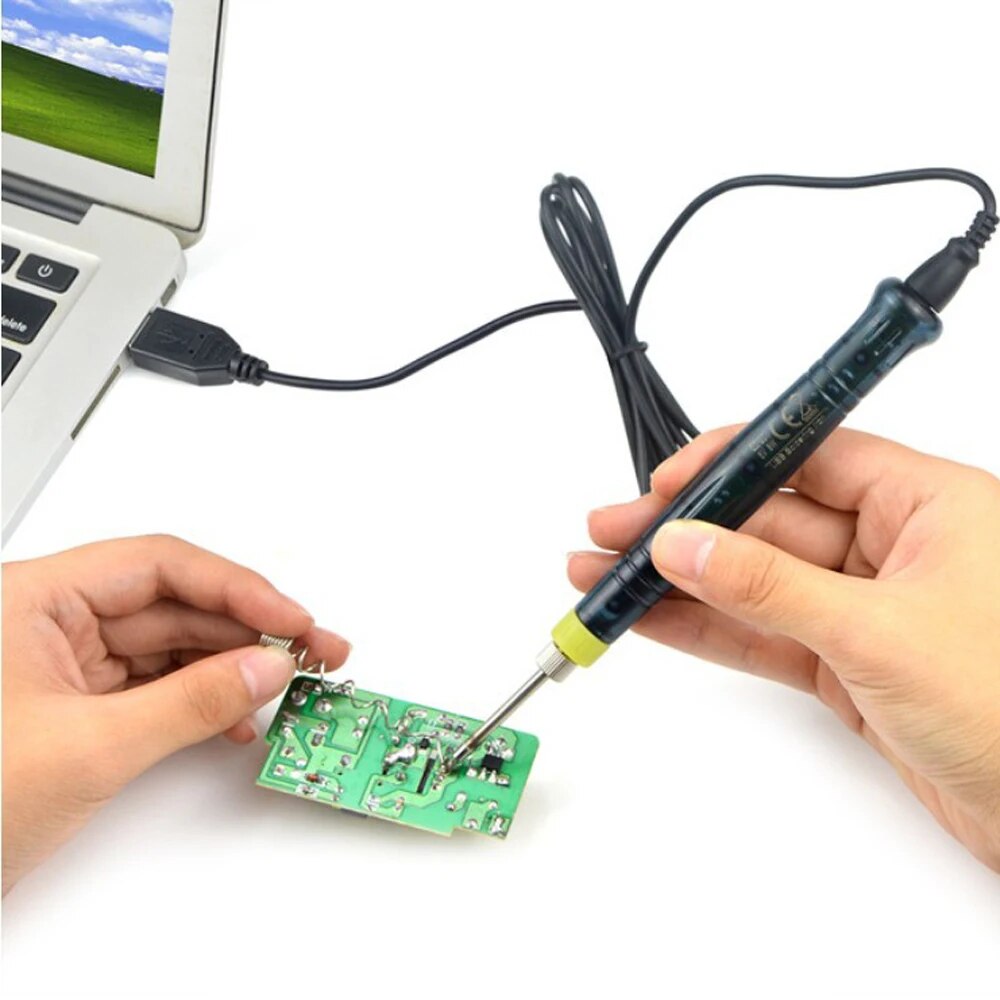 usb soldering iron mini portable soldering gun with led indicator hot iron welding high quality heating